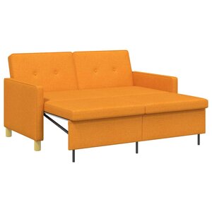 vidaXL Canapé-lit escamotable Jaune foncé Tissu