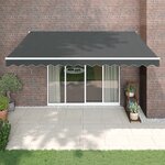 vidaXL Auvent rétractable automatique anthracite 4x3 m