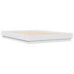 vidaXL Cadre de lit blanc 160x200 cm bois d'ingénierie