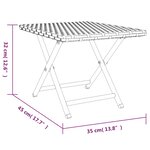 vidaXL Table pliable gris 45x35x32 cm résine tressée