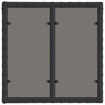 vidaXL Table de Jardin Noir 55 x 55 x 37 cm Rattan PE et Verre