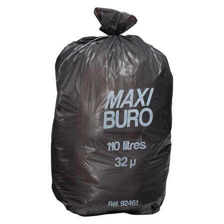 Sacs poubelle 110 litres lien indépendant maxiburo - carton de 250