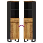 vidaXL Armoire de salle de bain 38x33x160 cm bois massif de manguier