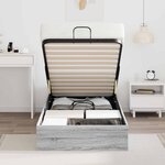 vidaXL Cadre de lit ottoman avec stockage Gris Sonoma 80 5 x 200 cm