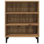 vidaXL Buffet chêne artisanal 57x35x70 cm bois d'ingénierie