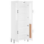 vidaXL Buffet haut Blanc 69 5x34x180 cm Bois d'ingénierie