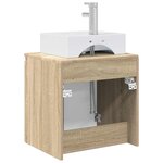 vidaXL Vanité de lavabo mural Chêne Sonoma 49 5 x 41 x 62 5 cm