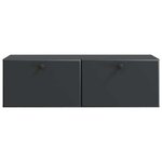 vidaXL Meuble TV mural 98 x 41 x 30 cm Noir Bois d'ingénierie