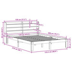 vidaXL Cadre de lit sans matelas cire marron 120x200cm bois pin massif