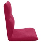 vidaXL Fauteuil de sol ajustable Bordeaux Velours
