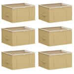 vidaXL Boîte de rangement avec fenêtre transparente 6 pc Tissu intissé