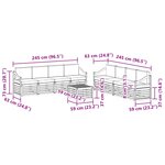 vidaXL Ensemble de canapés d'extérieur 9 pc Naturel et gris clair
