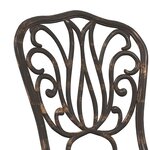 vidaXL Ensemble bistro de jardin 3 pc Bronze Aluminium