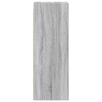 vidaXL Armoire murale avec portes en verre sonoma gris 35x37x100 cm