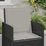 vidaXL Coussins de siège et de dos 4 Pièces Gris clair 47 x 45 x 2 cm