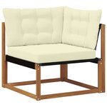 vidaXL Canapé d'angle extérieur Bois d'Acacia Massif Naturel