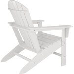 Tectake Chaise de jardin Janis avec repose-pieds Joplin  - blanc