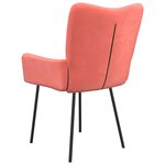 vidaXL Chaises à manger lot de 2 Rose Velours