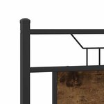 vidaXL Cadre de lit sans matelas chêne fumé 140x200 cm bois ingénierie