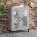 vidaXL Buffet gris béton 69 5x34x90 cm bois d'ingénierie