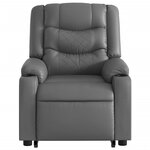 vidaXL Fauteuil inclinable de massage électrique gris similicuir