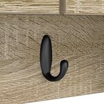 vidaXL Porte-manteau mural avec étagère Montage mural avec stockage avec porte Chêne sonoma 80 x 20 x 30 cm