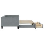 vidaXL Lit de jour avec lit gigogne et tiroirs 100x190 cm tissu