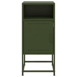 vidaXL Tables de chevet 2 Pièces vert olive 36x39x78 cm acier