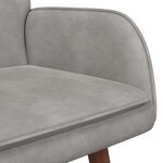 vidaXL Sofa 2 places Gris clair 115 x 61 x 87 cm Velours