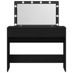 vidaXL Coiffeuse avec LED en chêne noir 100x40x120 cm