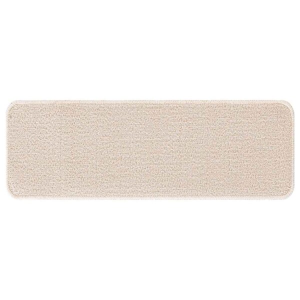 Tapis d'escalier vidaXL avec support en latex Crème 25x60 cm