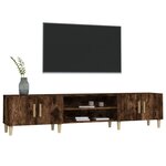 vidaXL Meuble TV chêne fumé 180x31 5x40 cm bois d'ingénierie