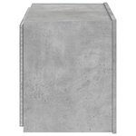 vidaXL Meuble TV mural avec lumières LED gris béton 60x35x41 cm