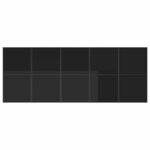 vidaXL Ensemble de salle à manger pour jardin 11 Pièces Noir Acier