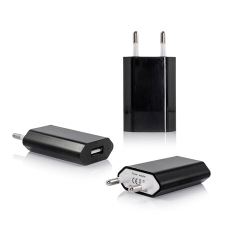 Chargeur secteur maison usb 1A noir ozzzo pour Smartphone