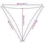 vidaXL Voile d'ombrage 160 g/m² Noir 3 6x3 6x3 6 m PEHD