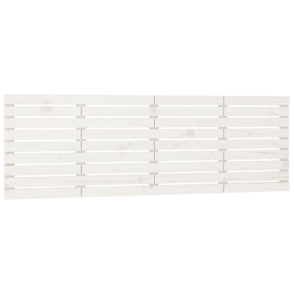 vidaXL Tête de lit murale Blanc 206x3x63 cm Bois massif de pin