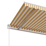 vidaXL Auvent rétractable automatique 350x250 cm Jaune et blanc