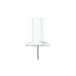 Boîte De 25 Épingles Papic - Hauteur De Pointe 7mm - 10mm De Diamètre - Blanc - Exacompta