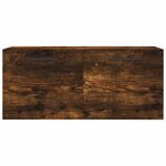 vidaXL Armoire murale chêne fumé 80x36 5x35 cm bois d'ingénierie