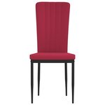 vidaXL Chaises à manger lot de 4 Rouge bordeaux Velours