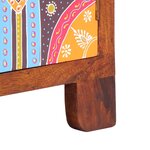 vidaXL Meuble TV multicolore 110x30x40 bois d'acacia massif