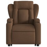 vidaXL Fauteuil inclinable électrique marron tissu