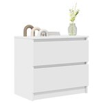 vidaXL Meuble TV blanc 60x35x54 cm bois d'ingénierie