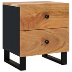 vidaXL Tables de chevet 2 Pièces 40x33x46 cm Bois d'acacia massif