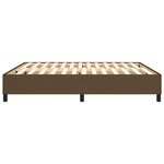 vidaXL Cadre de lit à ressorts marron foncé 160x200 cm tissu