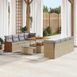 vidaXL Ensemble de canapé de jardin 11 Pièces Beige et Gris clair