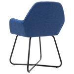vidaXL Chaises à manger lot de 2 bleu tissu
