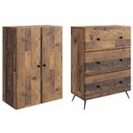vidaXL Ensemble de Meubles 2 Pièces Bois ancien 66 x 34 5 x 90 cm