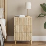 vidaXL Cabinet de chevet avec tiroir Chêne Sonoma 43 x 41 x 66 5 cm